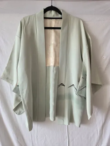 Kimono seda vintage peça única importado Japão pintado a mão uma obra de arte