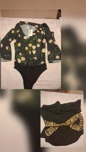 Body amaro Floral M e Blusa Animale 42