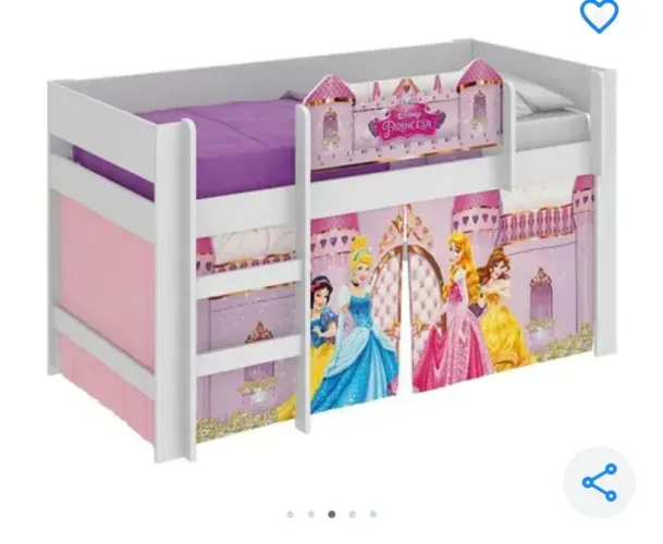 Cama alta infantil Princesas Disney