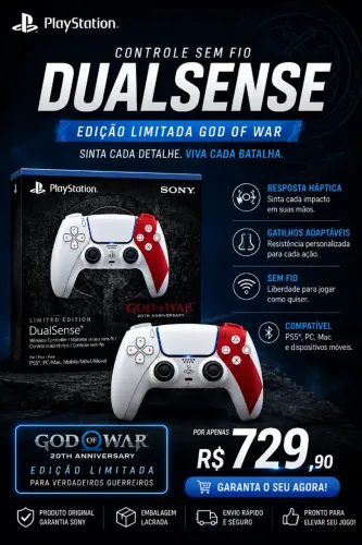 Controle Dualsense God of War - LACRADO