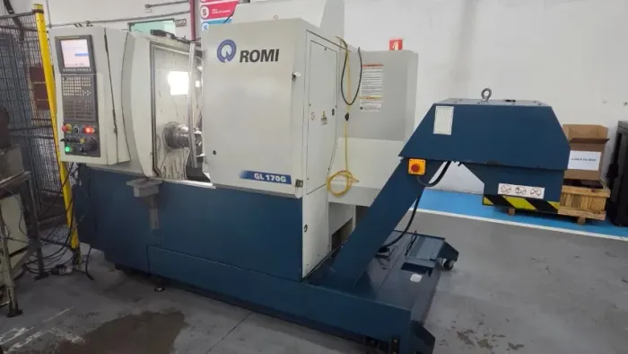 TORNO CNC ROMI GL 170G - 2018 CENTRO DE TORNEAMENTO | FANUC | POUCO USO 