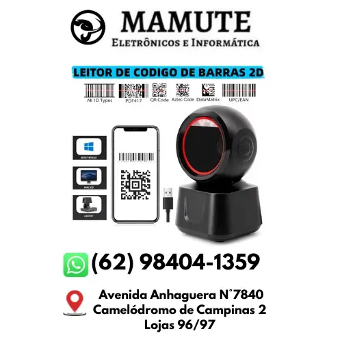 Leitor de Código de Barras Fixo 1D e 2D com Fio USB Qr Code 2D Scanner De Mesa usb mercado