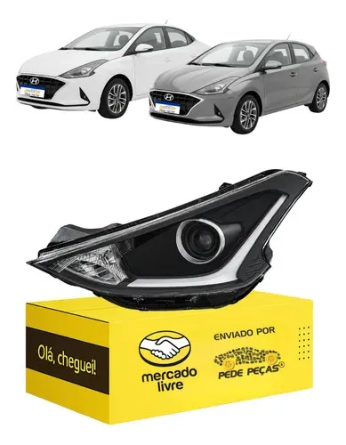 Farol Sinaleira Hb20 Hb20x 2020 21 2022 C/led C/projetor Le Esquerdo/motorista