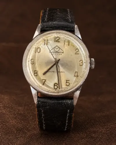 Relógio Antigo Mondaine De Luxe Suíço de Corda Funcionando