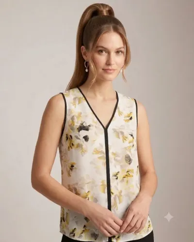 Blusa DKNY floral tamanho S