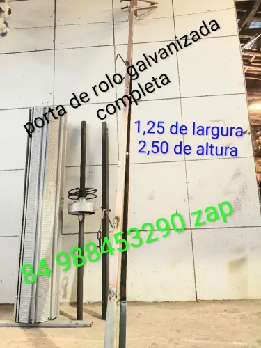 Porta de rolo galvanizada completa