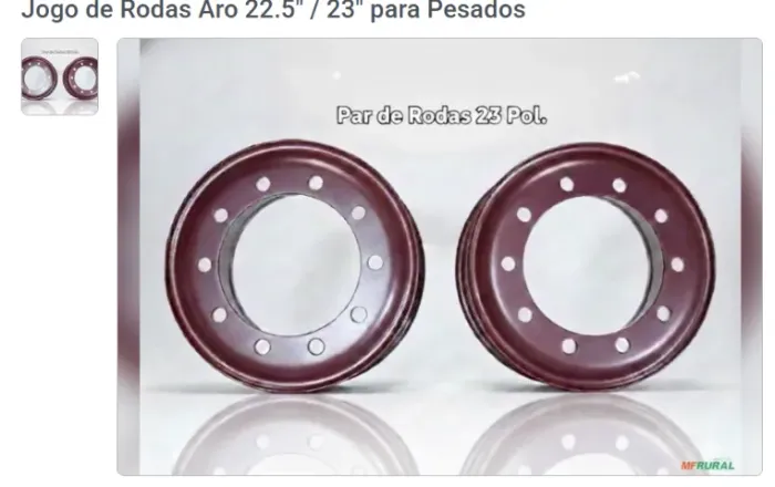 Jogo de Rodas Aro 22.5" / 23" para Pesados