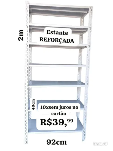 Estante de ferro reforçada