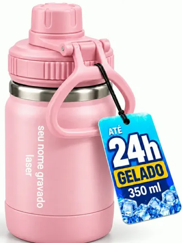 Garrafa termica inox infantil 350ml ante vazamento