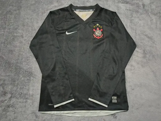 Camisa Oficial Corínthians 2008 Nike longa Infantil, tamanho 12 a 14 anos (43x60cm).