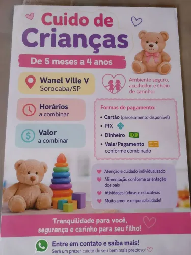 Cuidadora de bebês e crianças 