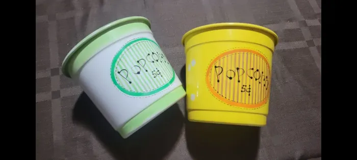 Balde de alumínio para comer pipoca
