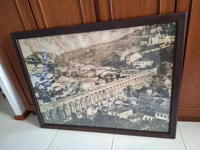 Quadro moldura madeira maciça