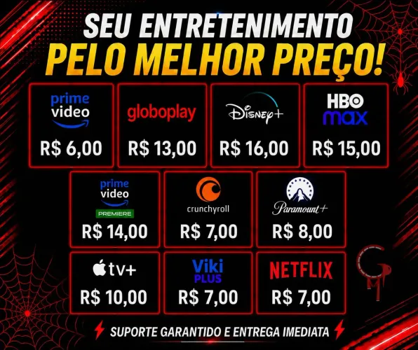 Entretenimento para você e sua família pelo MENOR E MELHOR PREÇO HOJE!