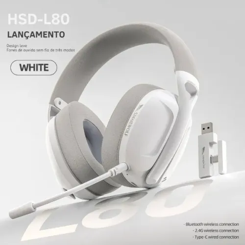 Smailwolf L80 Headset Sem fio com 50 horas de Bateria - Entregamos - Aceitamos Cartões
