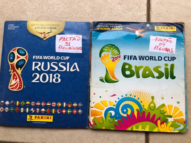 Álbum figurinhas copa 2014 e 2018