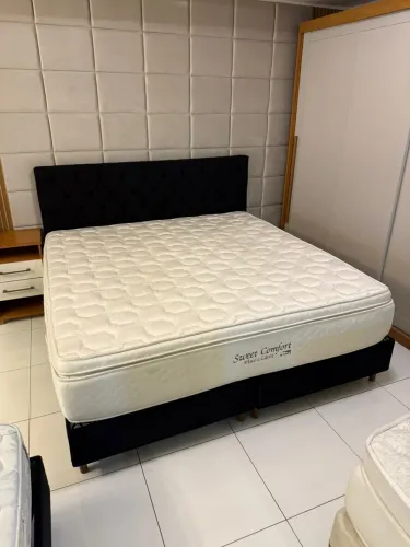 Colchão KING MANNES COM BASE E CABECEIRA - Entrego! 