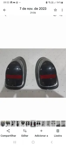 Par de sinaleira traseira completa fusca