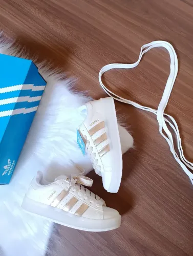 Tênis Adidas Campus branco dourado n°38 novo