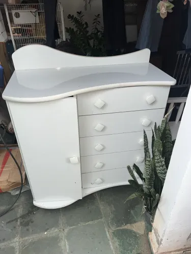 Cômoda branca mdf reforçado