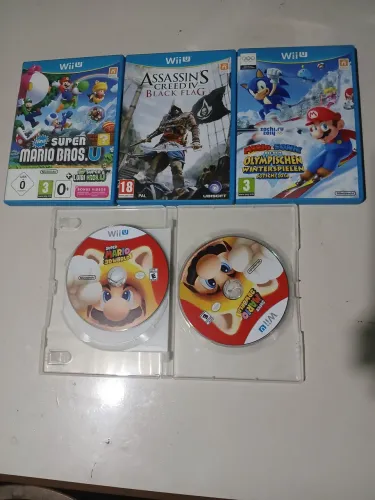 5 Jogos Nintendo WII.U + 3 Capas