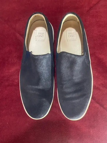Tênis Slip-on Villi One Camurça Azul Marinho