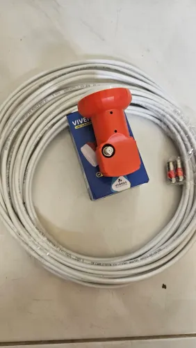 Cabo + lnb + conector 