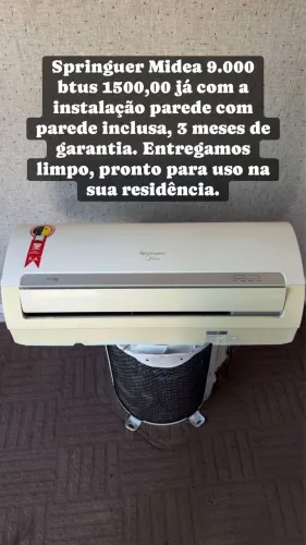 Ae condicionado 9.000btus (Instalação inclusa)