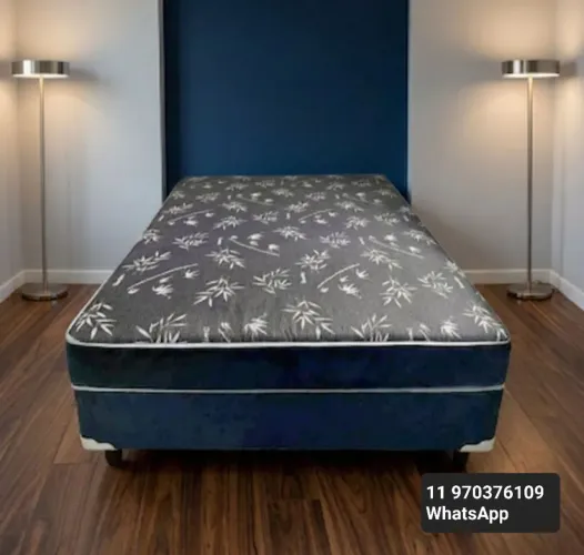 CAMA CASAL BOX CONJUGADA NOVA DE FÁBRICA 20CM DE ESPUMA COM OU SEM MOLAS ENSACADAS