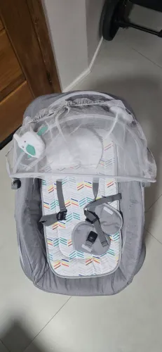 Cadeira De Balanço Para Bebê Mastela Techno Premium Elétrica Cinza