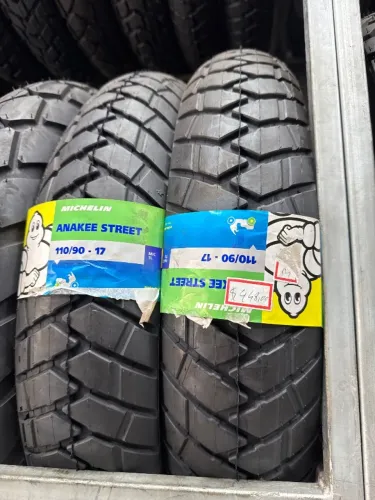 Pneu 110/90-17 Michelin traseiro de Bros e Crosser