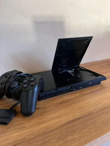 PS2 SLIM + 1 Controle novo + Cabos + MemoryCard