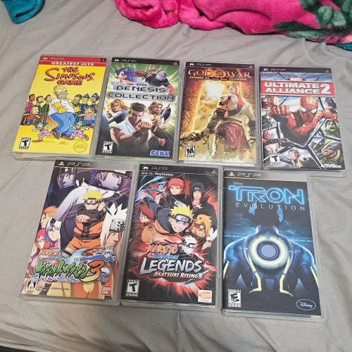 7 jogos de psp PlayStation portátil sony completos originais combo pack play ps lote