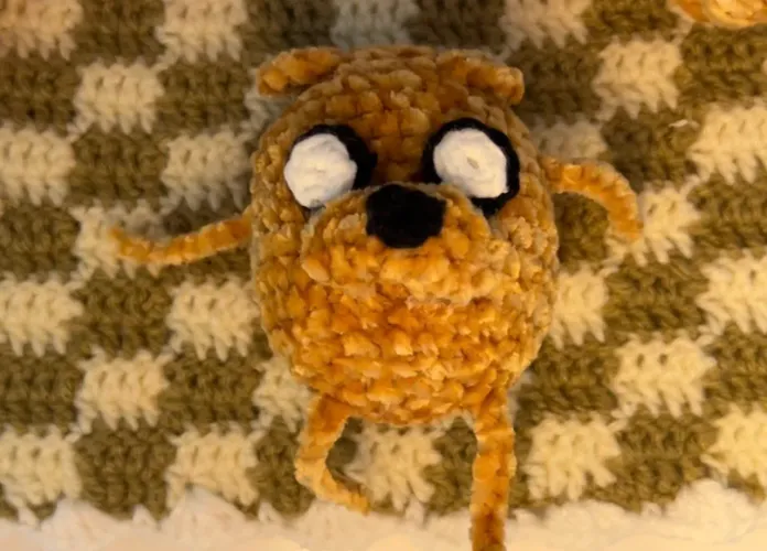 jake the dog hora de aventura crochê fio pelúcia circulo macio