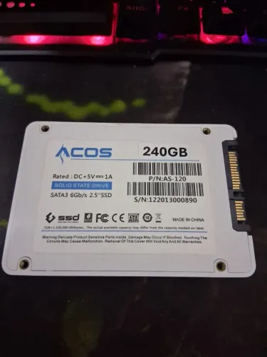 SSD sata acos 240gb 100% saudavel.