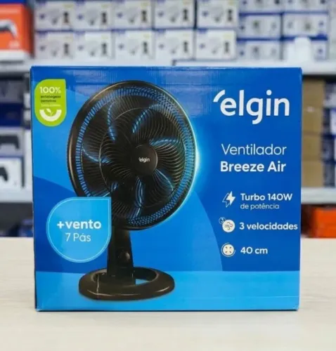 VENTILADOR DE MESA ELGIN BREEZE AIR 40CM TURBO 140W 7 PÁS