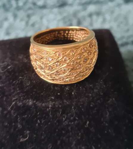 Anel Colmeia Ouro 18k