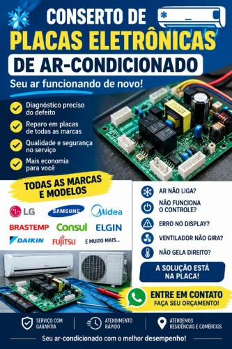 Conserto de placas eletrônicas inverte
