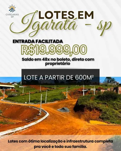 O terreno que você procura pode estar em Igaratá dê o próximo passo agora