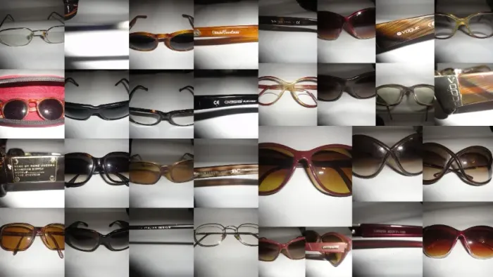 20 pares de oculos femininos. várias marcas e modêlos 
