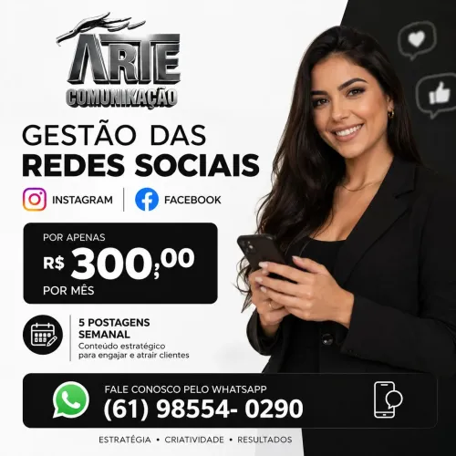 Gestão de Instagram e Facebook por R$ 300/Mês