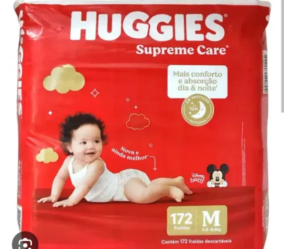 Fraldas HUGGIES com 172 fraldas (M)