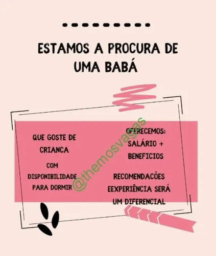 VAGA DE BABÁ 