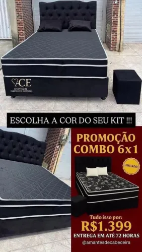 CAMA BOX - COMPLETA COM MOLAS ENSACADAS