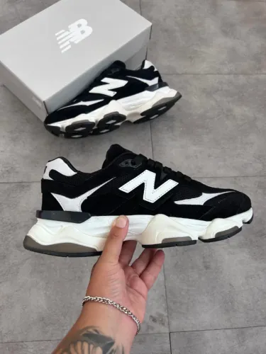 New Balance 9060 Couro Camurça Unissex Cor: Preto/Branco - Disponível 38 AO 43