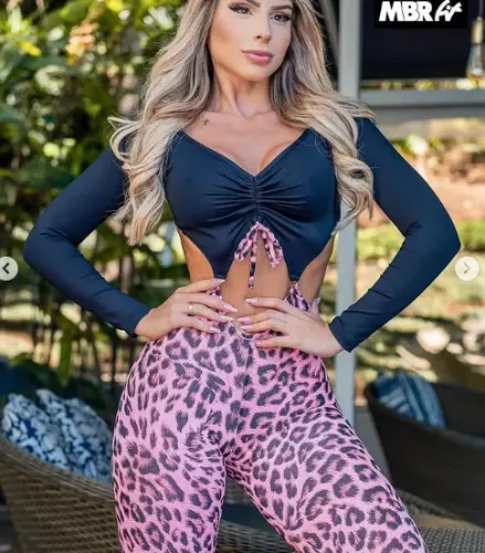Macacão Fitness Manga Longa Amarração Frontal Modelador Zero Transparência Novo