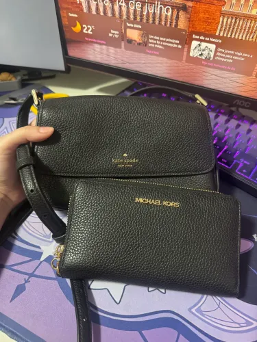 Carteira Michael Kors e Bolsa Kate Spade Couro
