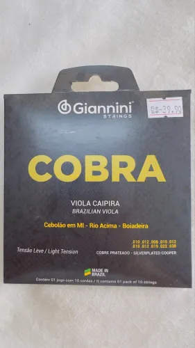 Cordas Viola Caipira Giannini Cobra