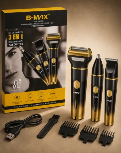 Máquina de cortar cabelo 3 em 1