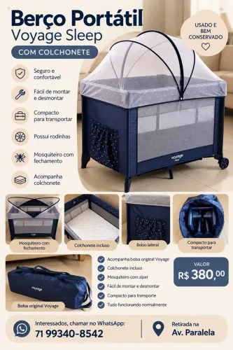 Berço portátil Voyage Sleep + colchonete